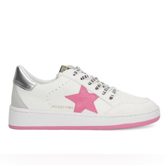 Vintage Havana Other - NEW Vintage Havana Girls 5.5 Women’s 6.5-7 Pink White And Silver Kally Sneakers